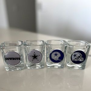 COWBOYS WON!! Take shots w/ these -NFL DALLAS COWBOYS Shot Glass/Toothpick Set